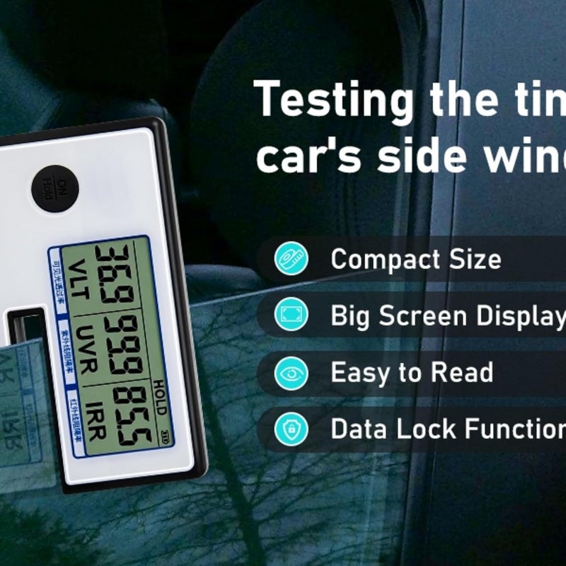 STRONGBERRY Professional 3-in-1 Solar Meter - Portable Window Tint Meter for Cars, Tests UV (365nm), IR (950nm) & VL (550nm) Rejection on Film, Glass & Auto Tint - Image 4